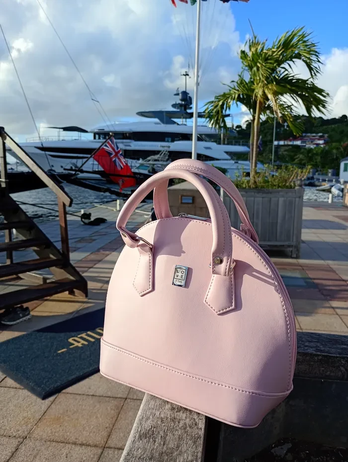 Small Thai Faux Leather Handbag - Removable Shoulder Strap, Can Be Carried by Hand or Over the Shoulder