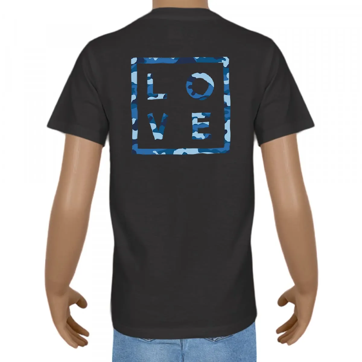 Kid's T-shirt – Cotton – Plain – Black - Logo Art Flex Camouflage