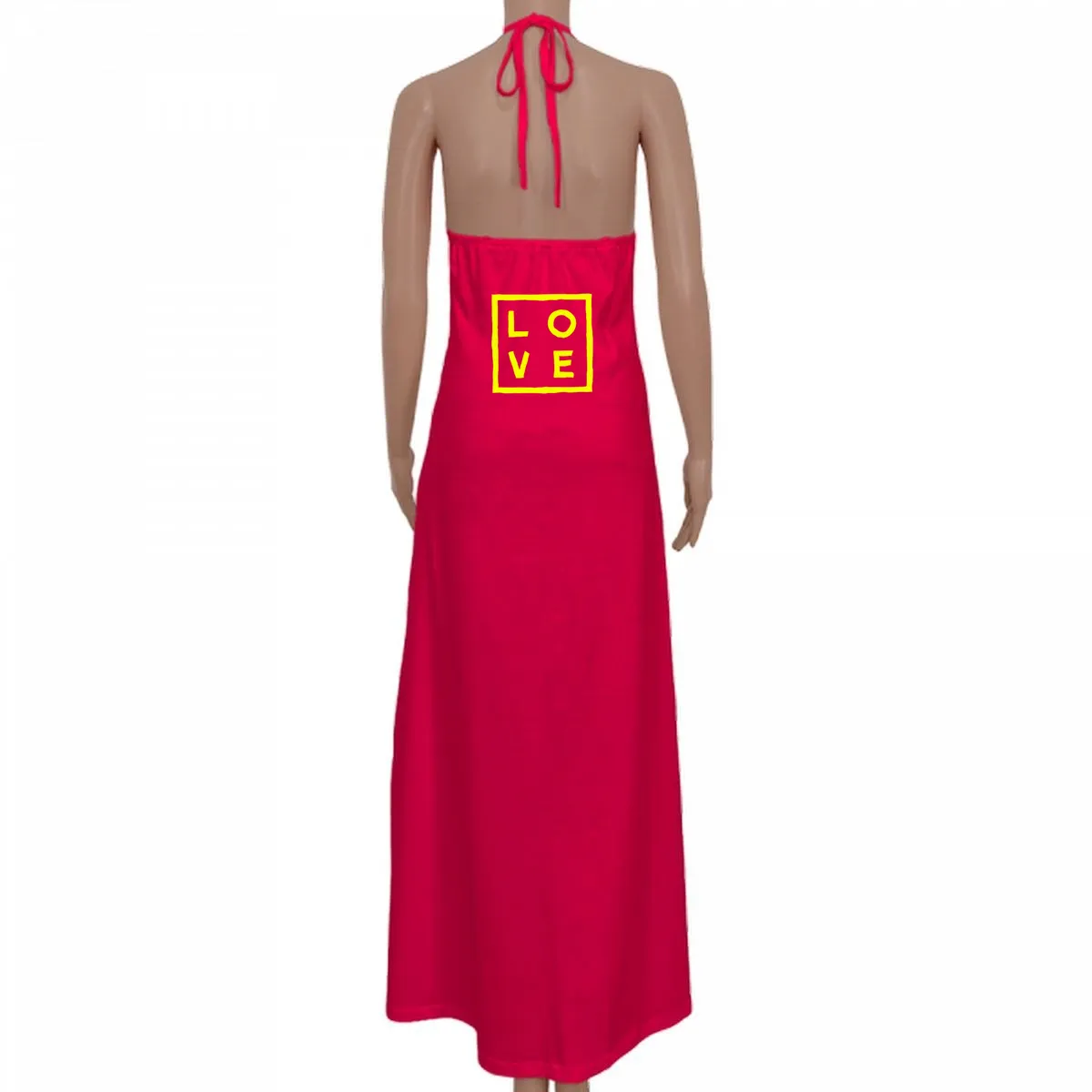 Valentina Dress – Cherry red Logo Fluo Print