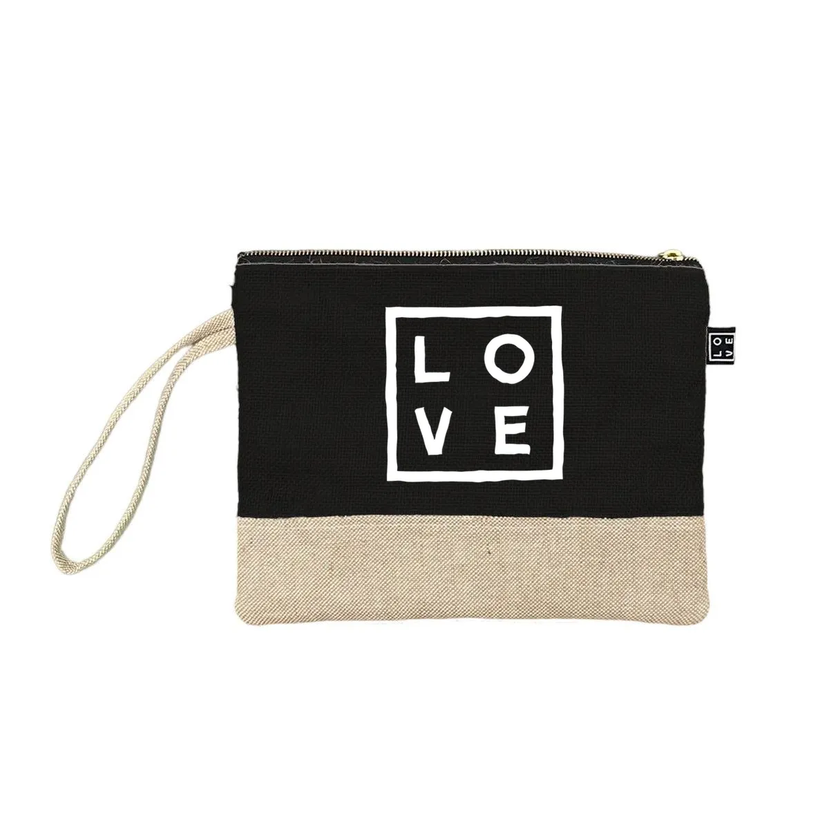 2-Tones Clutch – Black – Natural Elegance by LOVE