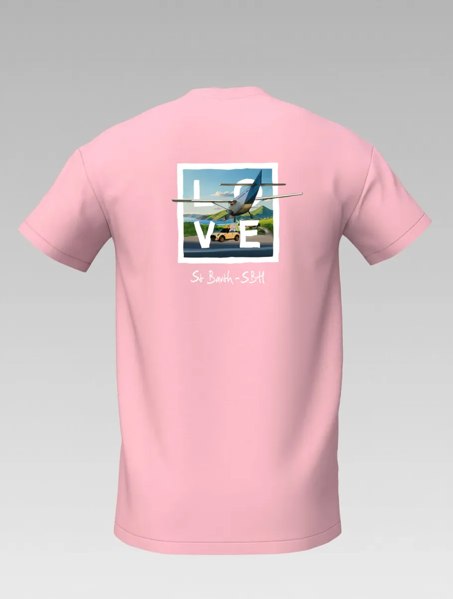 Children’s Pink T-Shirt – St Barth Airport – LOVE Edition – Signature St Barth