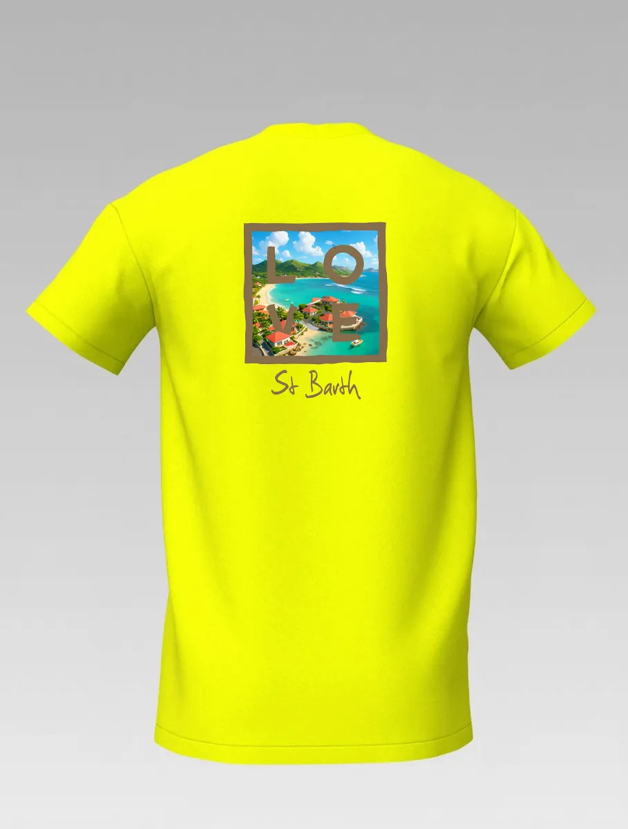 Kids’ Yellow T-shirt – St Barth Signature – LOVE Edition La Costa de St Barth
