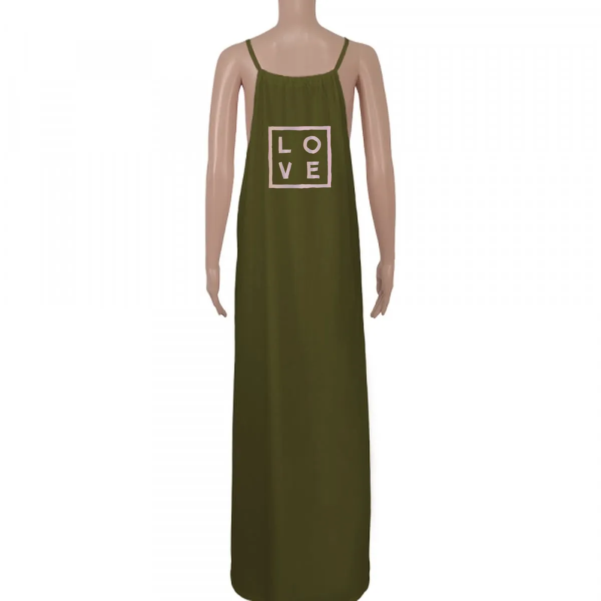 Dress Noémi – Army green logo Electric Print