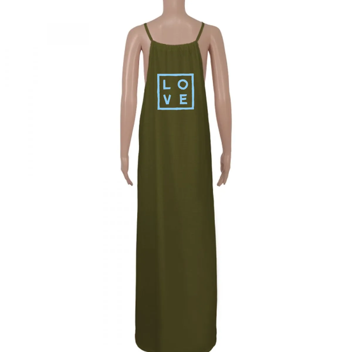 Dress Noémi – Army green Logo Classic Print