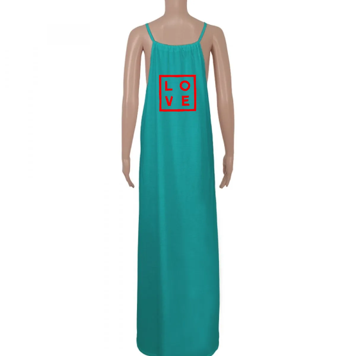 Dress Noémi – Petrol blue  Logo Classic Print