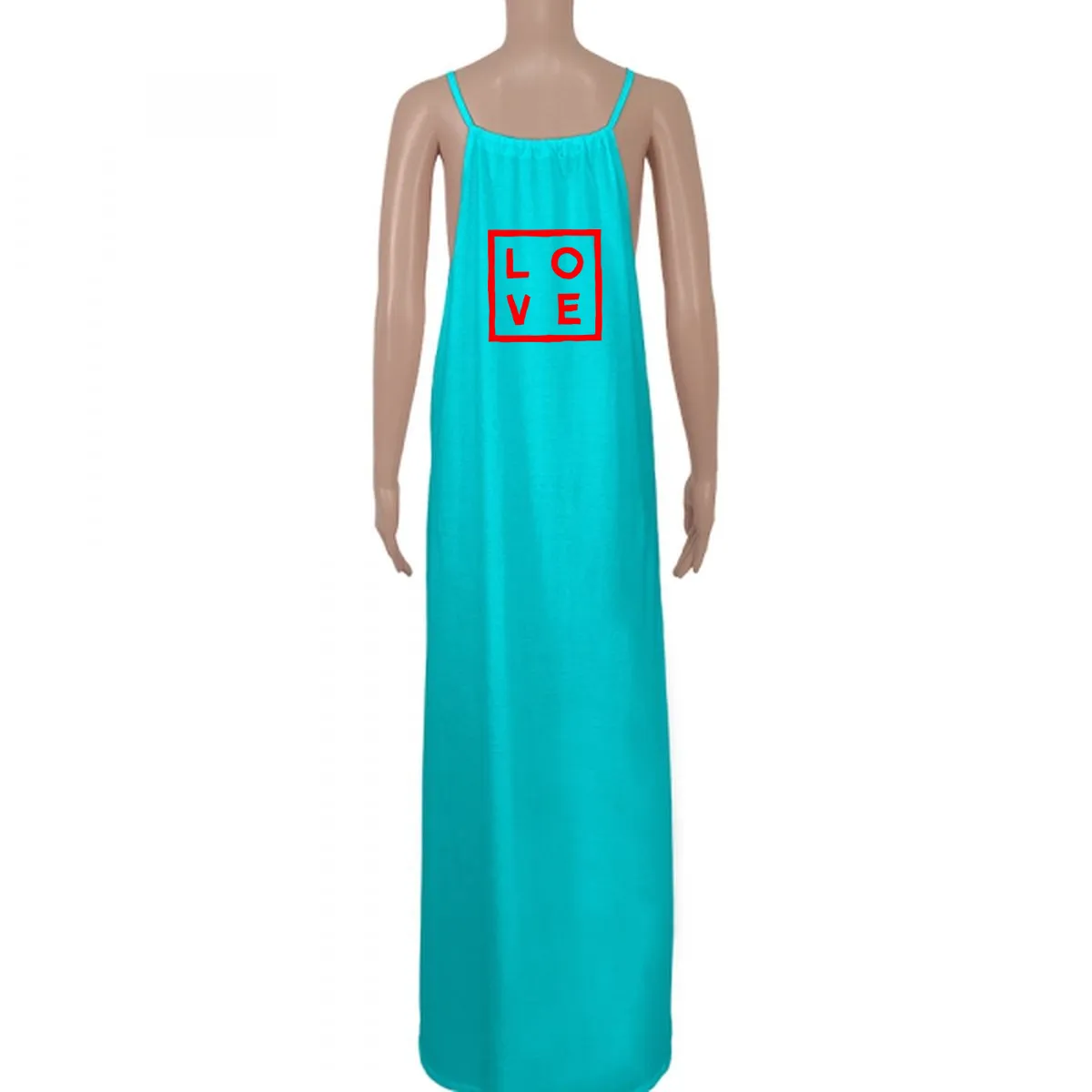 Dress Noémi – Turquoise Logo Classic Print