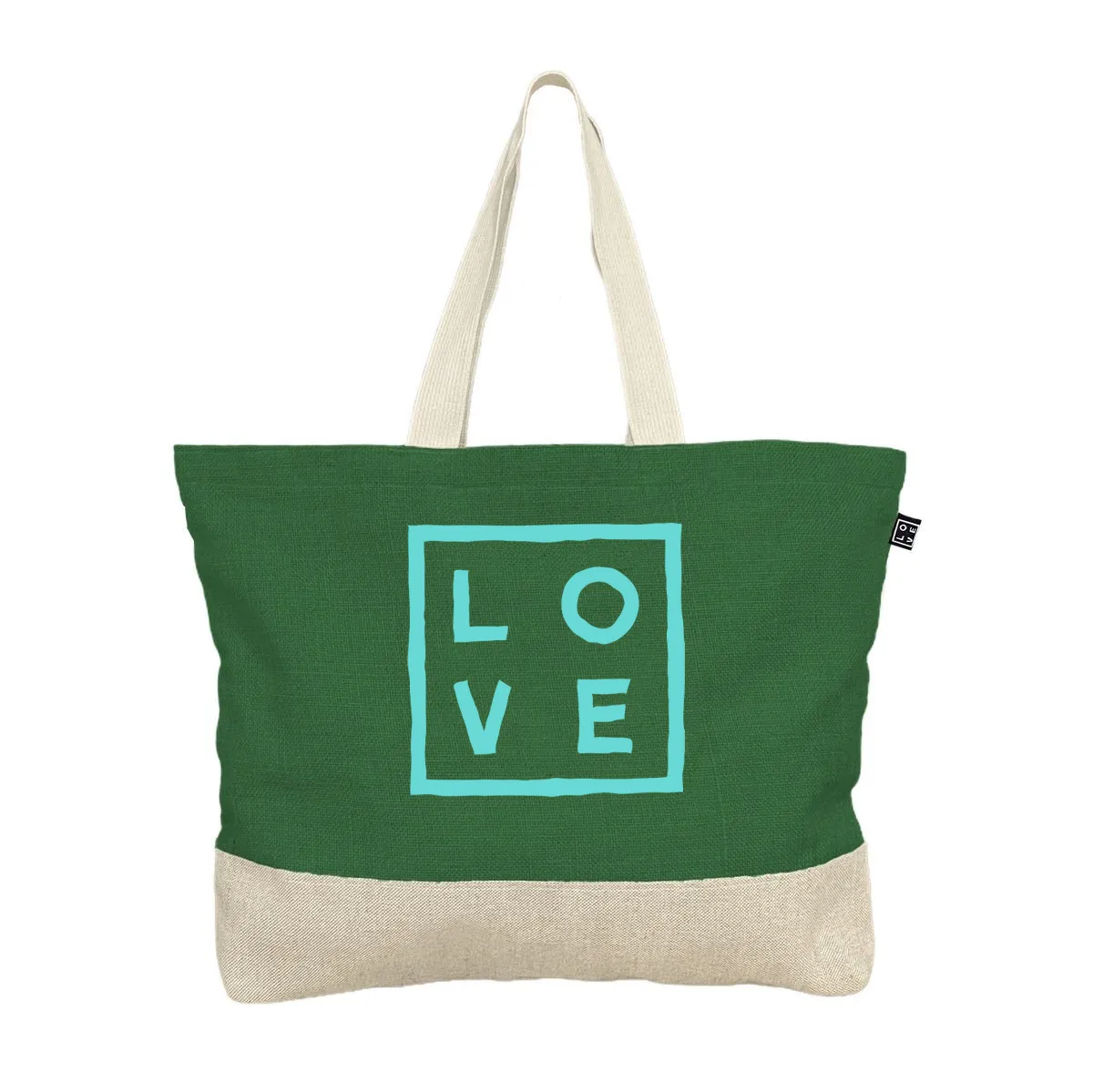 2 Tones – Beach bag – Green Classic Flex
