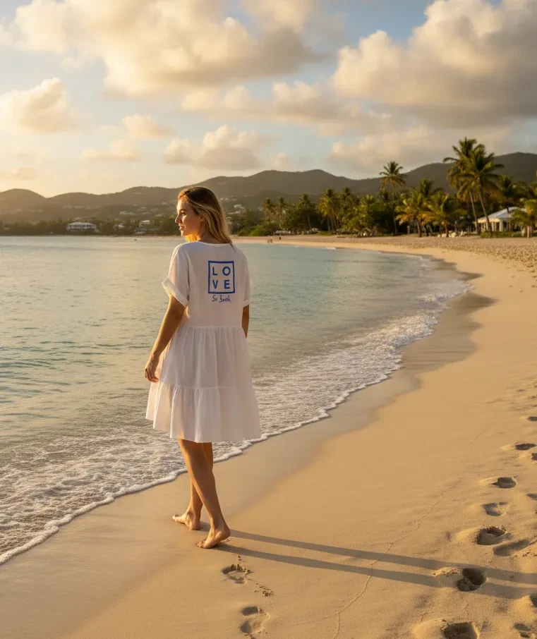 Eva Dress – One Size – LOVE Edition – Caribbean Elegance – Signature St Barth