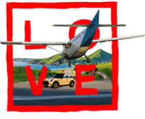 Red Airport LOVE - no sky