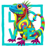 Turquoise Iguana LOVE