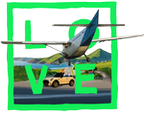 Green Airport LOVE - no sky