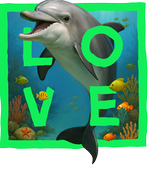 Green Dolphin Love - with background