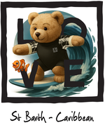 Black Surfing Bear St Caribbean