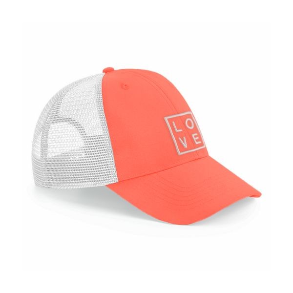 Trucker cap – Coral fusion/White