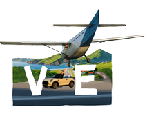 White Airport LOVE - no sky