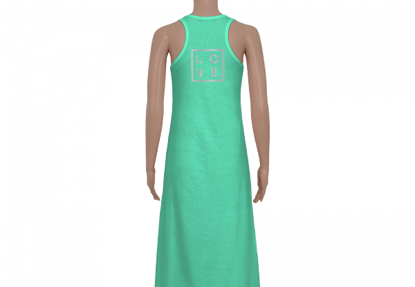 Dress Bilkis – Aqua green - Metal Print