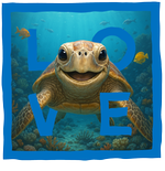 Blue Turtle LOVE - with background