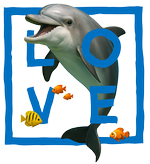 Blue Dolphin Love - bottomless