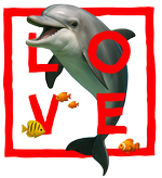 Red Dolphin Love - bottomless